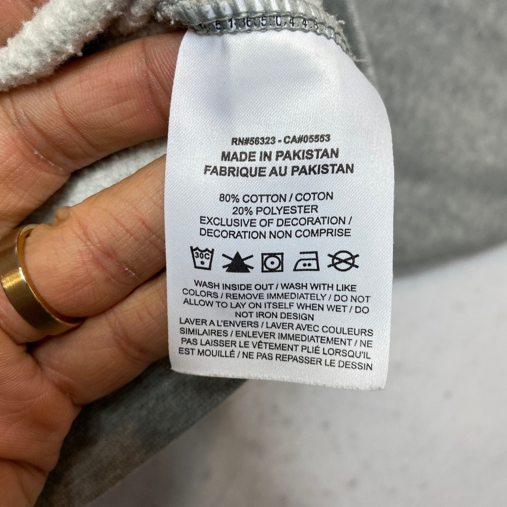 Nike Sportswear Sweatshirt Womens Small Gray Oversized Crew Cropped Pullover - Picture 8 of 9